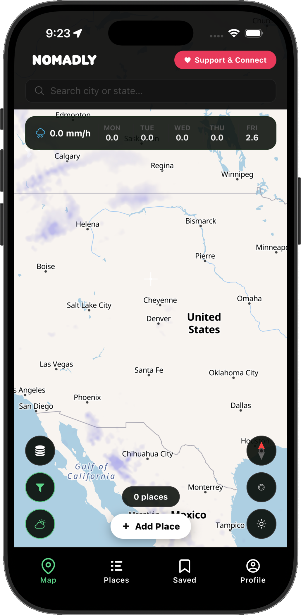 Precipitation overlay